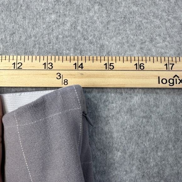 A New Day Pants WMNS 10 High Rise Gray White Windowpane Side Zip Elastic Waist - Picture 8 of 10